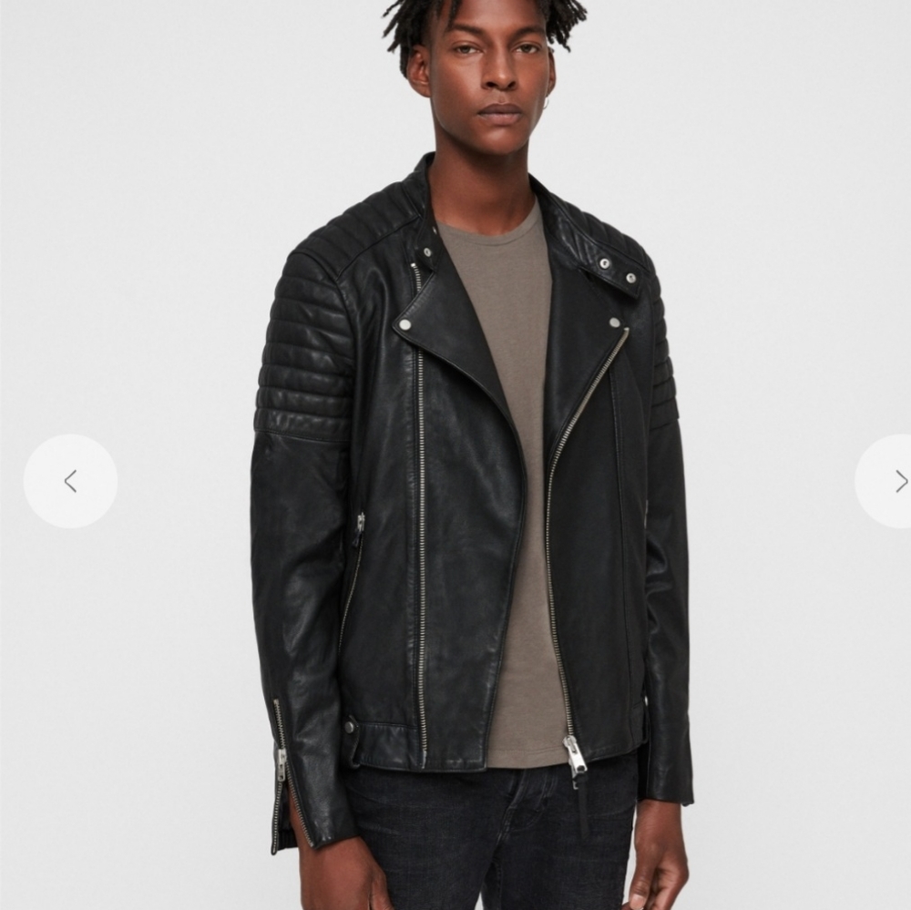 Allsaints leather jacket  size xl. Fit like a large